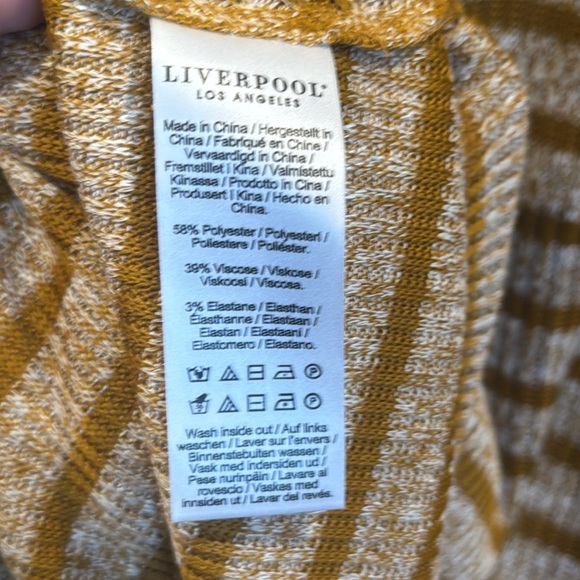 Liverpool Tan and Brown Knit Blouse Sweater Top - Picture 4 of 7